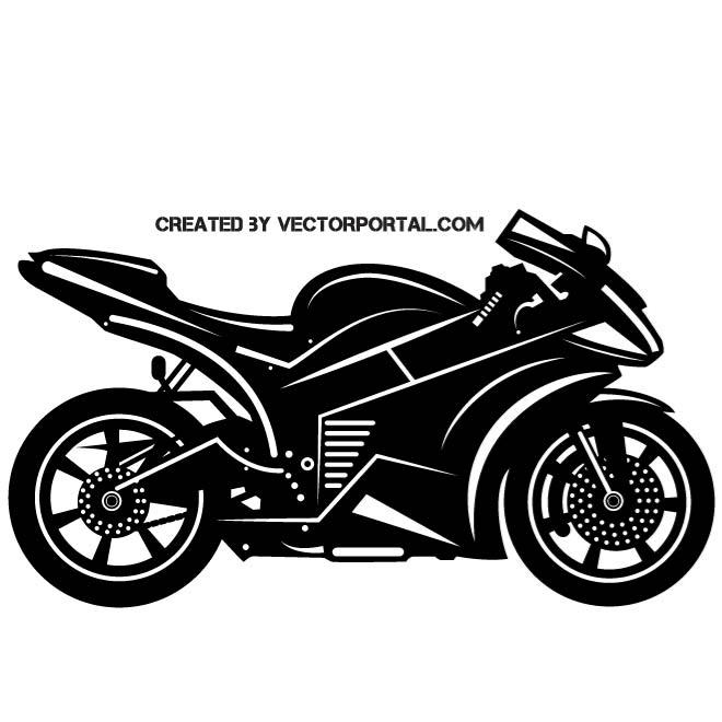660x660 Sports Motorcycle Vector Image