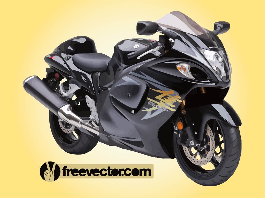 1024x765 Suzuki Hayabusa Motorcycle Vector Art Amp Graphics