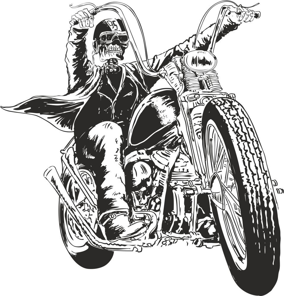 958x1000 Motorcycle Vector Skull Download Free Vector For Cnc And Laser