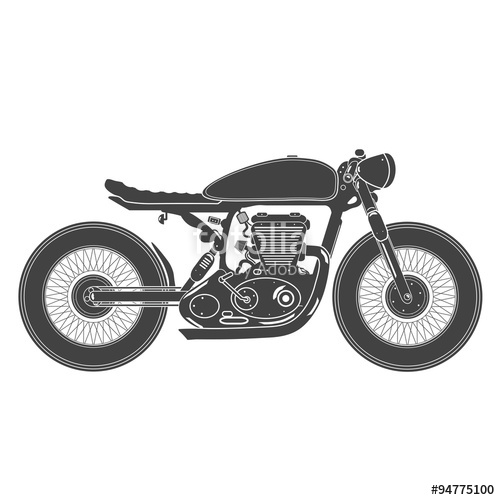 500x500 Old Vintage Motorcycle. Cafe Racer Theme Stock Image And Royalty
