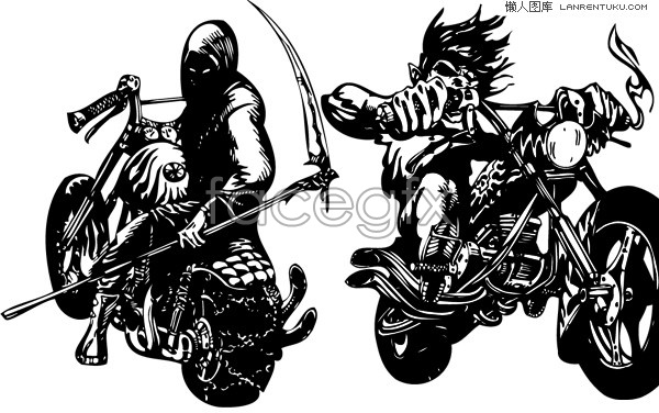 600x376 Illustration Vector Motorcycle 2 Rider Ghost Over Millions