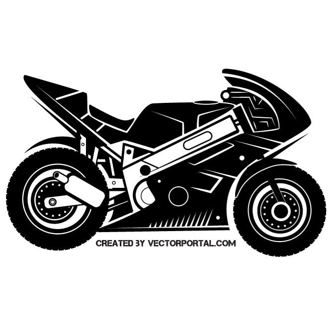 660x660 Sports Motorcycle Vector Image