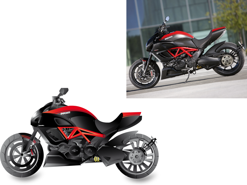 800x598 Ducati Diavel Motorcycle Vector