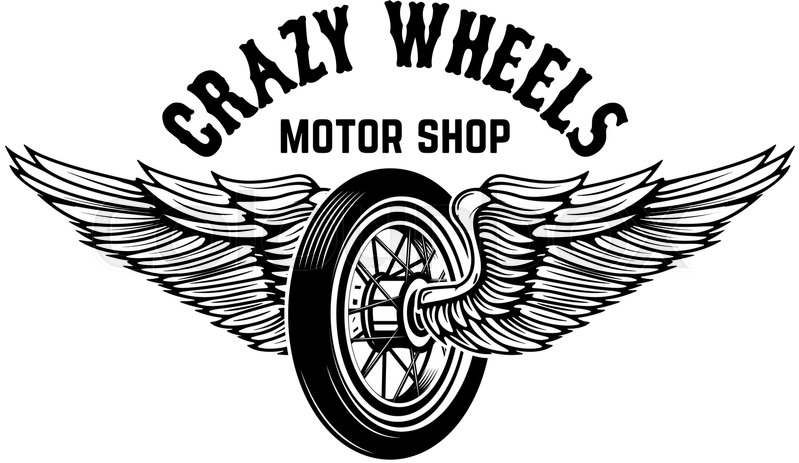 799x463 Crazy Wheels. Motorcycle Wheel With Wings Isolated On White