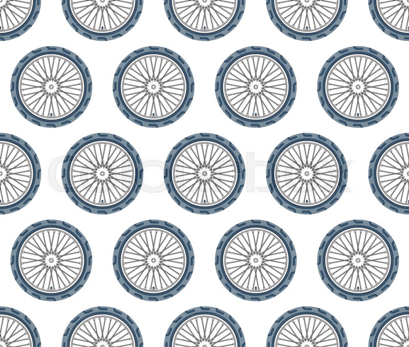800x680 Seamless Pattern Of The Motorcycle Wheels Stock Vector Colourbox