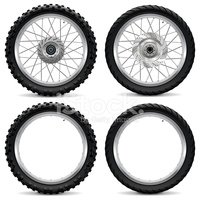 200x200 Vector Motorcycle Wheel Icons Stock Vectors