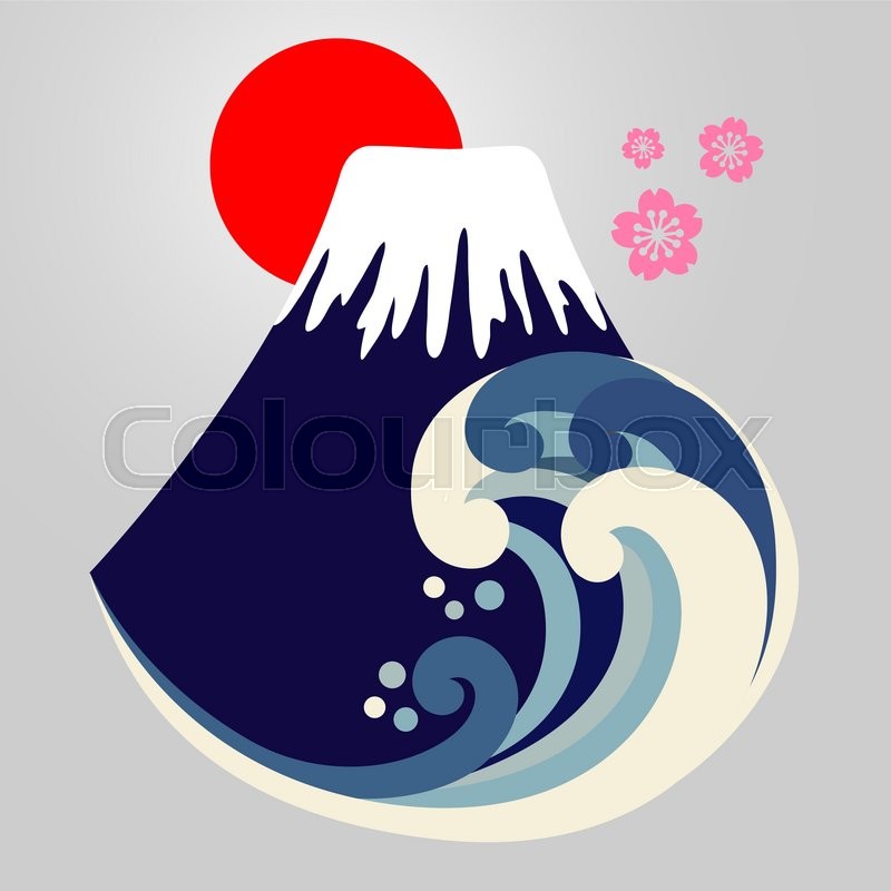 800x800 Mount Fuji Logo Vector Stock Vector Colourbox