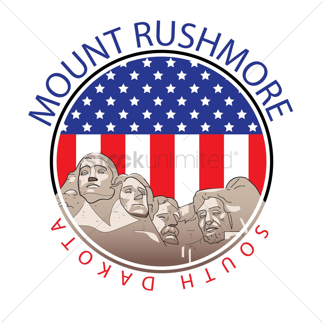1300x1300 Mount Rushmore Vector Image