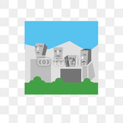 400x400 Mount Rushmore Vector Icon Isolated On Transparent Background