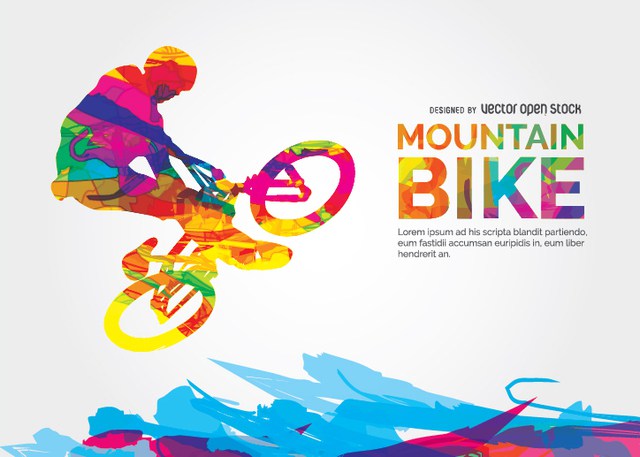 640x457 Mountain Bike Vector