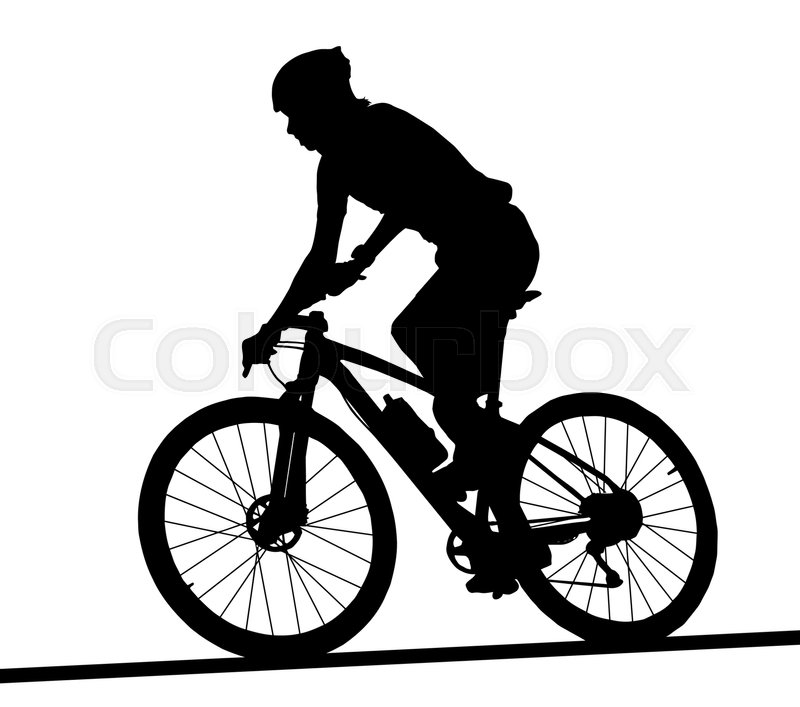 800x707 Side Profile Silhouette Of Male Mountain Bike Racer Riding Bicycle