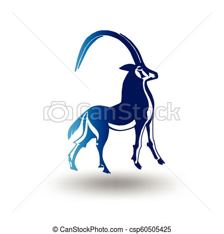 450x470 Mountain Goat Vector Icon Template.
