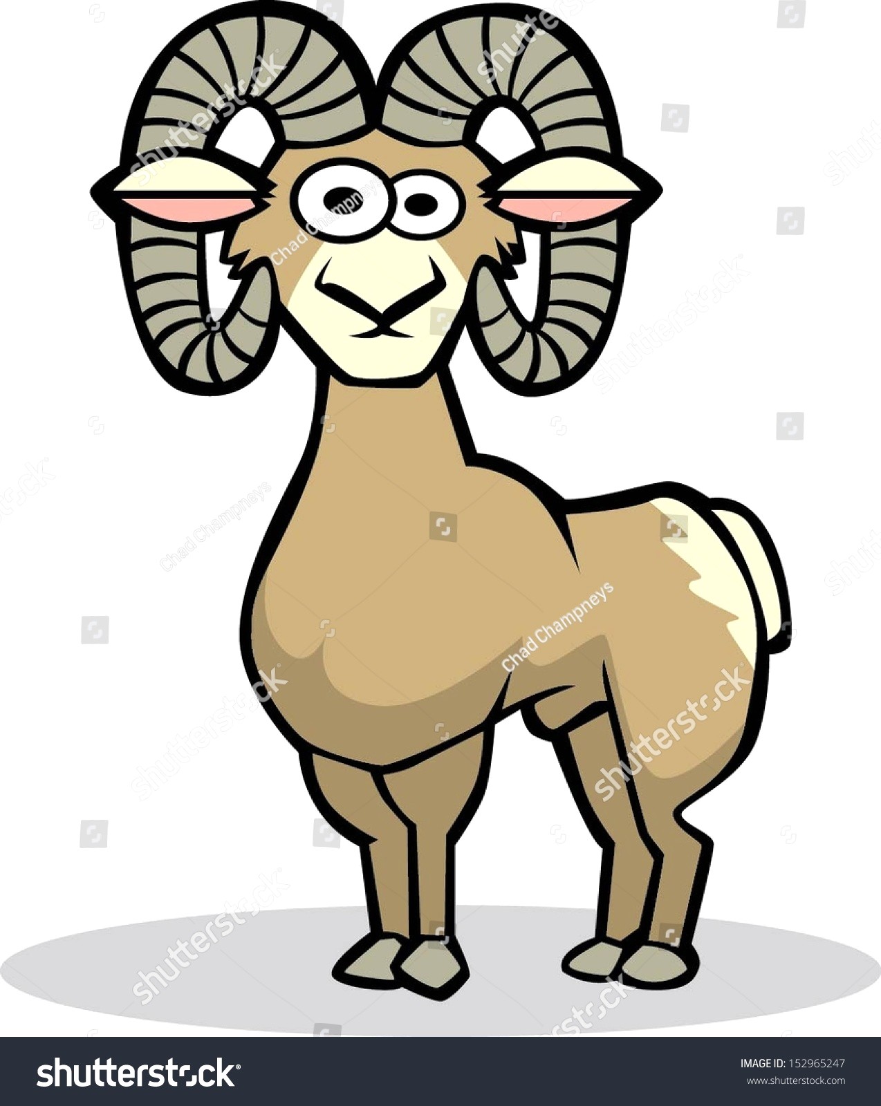 1274x1600 Stock Vector Cartoon Mountain Goat 152965247