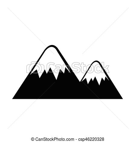 450x470 Mountain Icon Vector Illustration