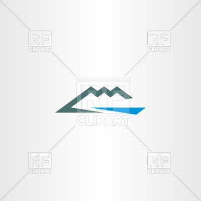 400x400 River And Mountain Icon Vector Image Vector Artwork Of Signs