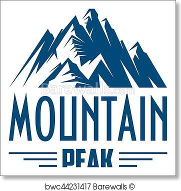 362x382 Art Print Of Mountain Peak Vector Isolated Icon Or Emblem