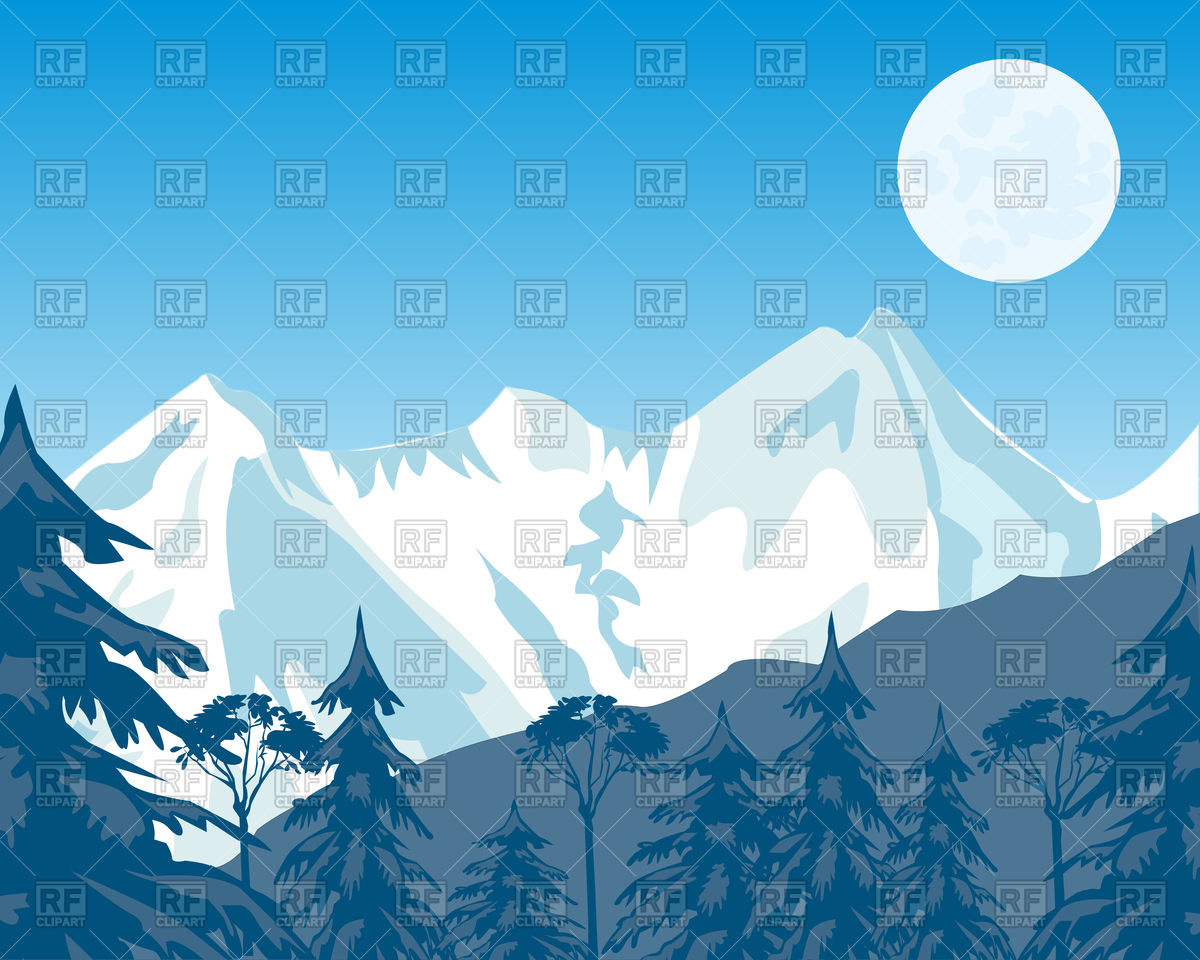 1200x960 High Mountains Landscape Vector Image Vector Artwork Of Nature