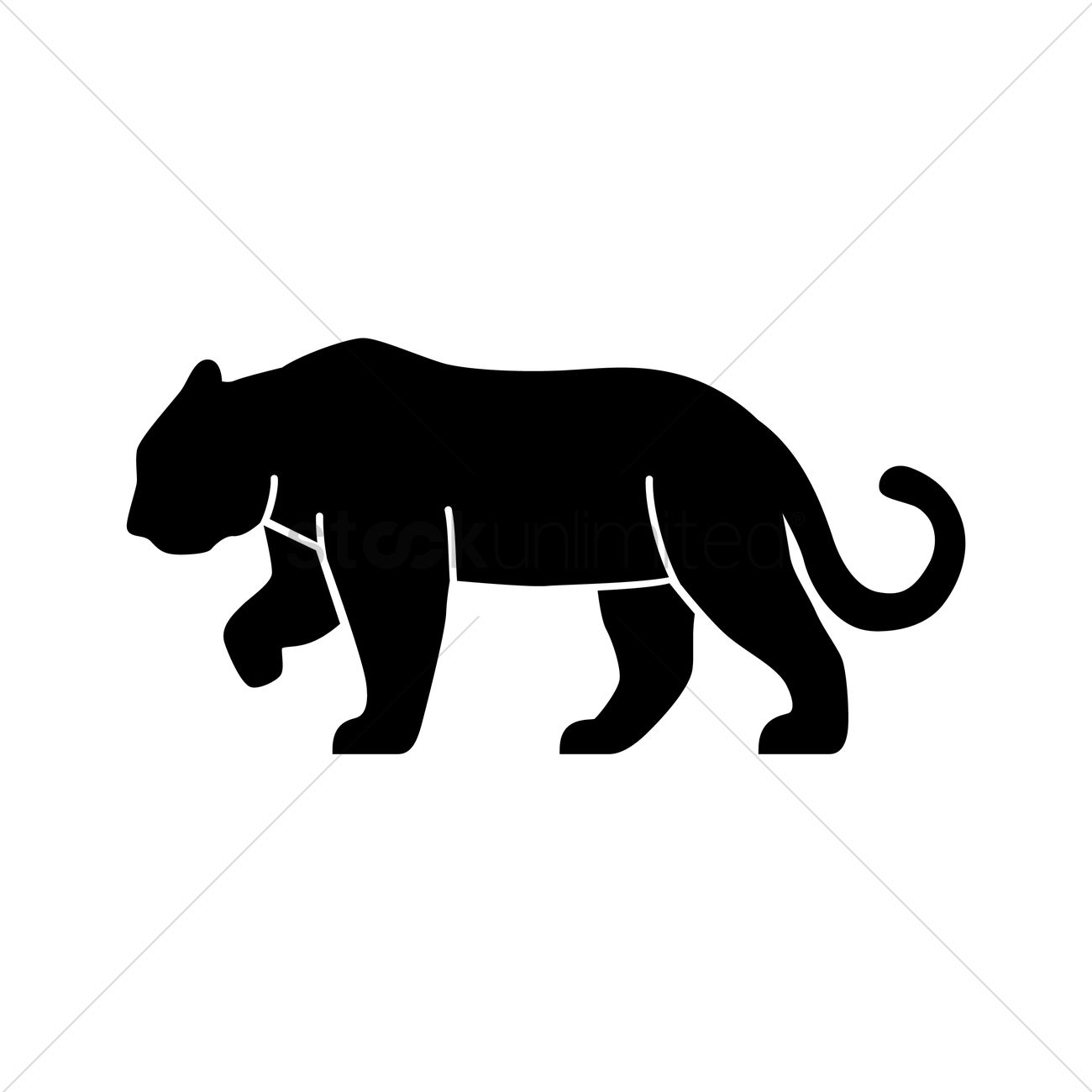 1300x1300 Mountain Lion Vector Image