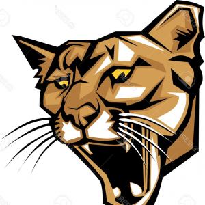 300x300 Photographic Vector Mascot Image Of A Mountain Lion Head Lazttweet
