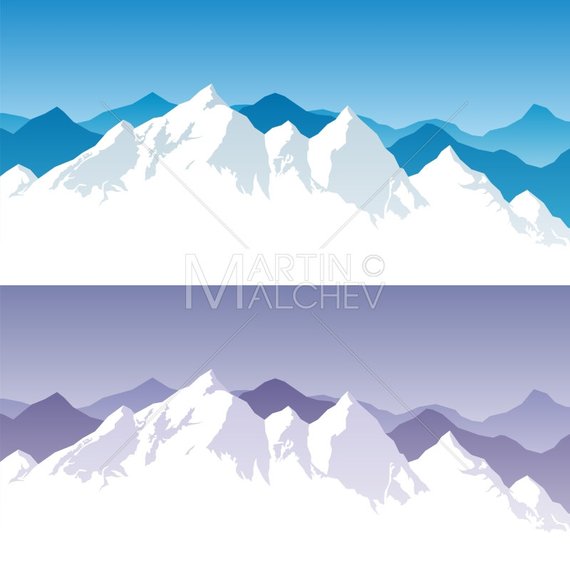 570x571 Mountain Range Vector Cartoon Clipart Illustration. Mount Etsy