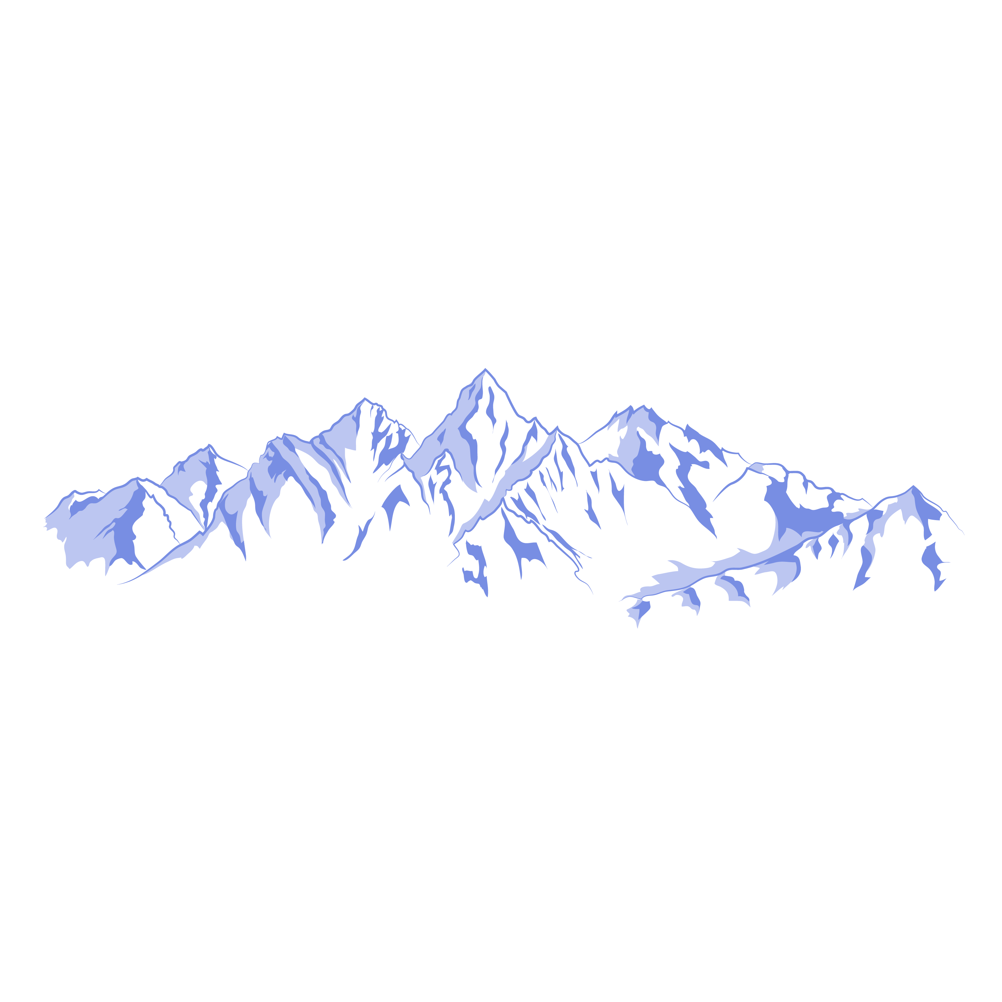 3333x3333 Mountain Range Euclidean Vector