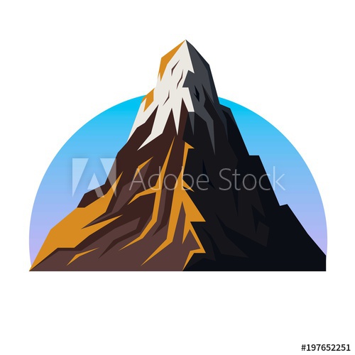 500x500 Mountain Range Vector Emblem