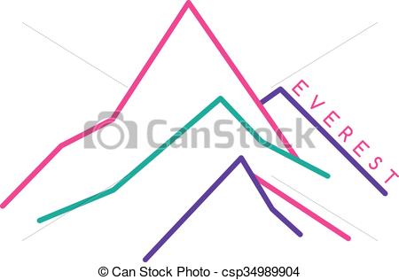 450x316 Great Mountain Range Theme Vector Art Illustration.