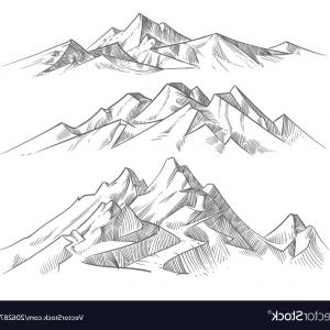 300x300 Hand Drawing Mountain Ranges In Engraving Style Vector Sohadacouri