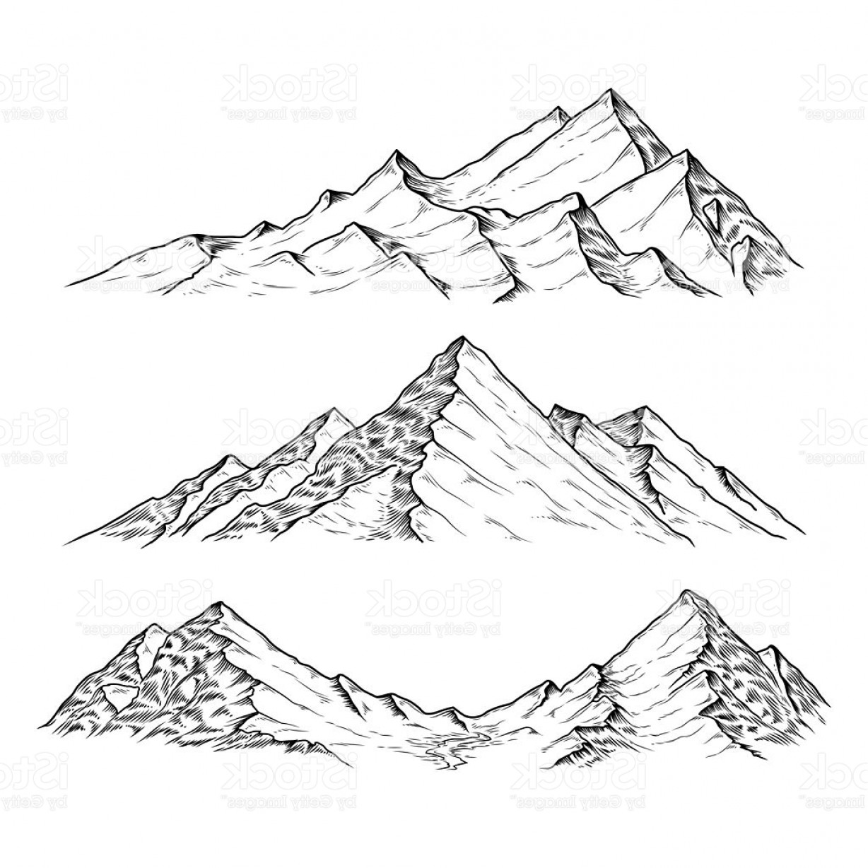 Mountain Range Vector Art at GetDrawings | Free download