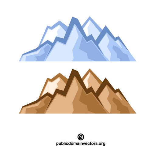 500x500 Mountain Range Vector Clip Art Public Domain Vectors