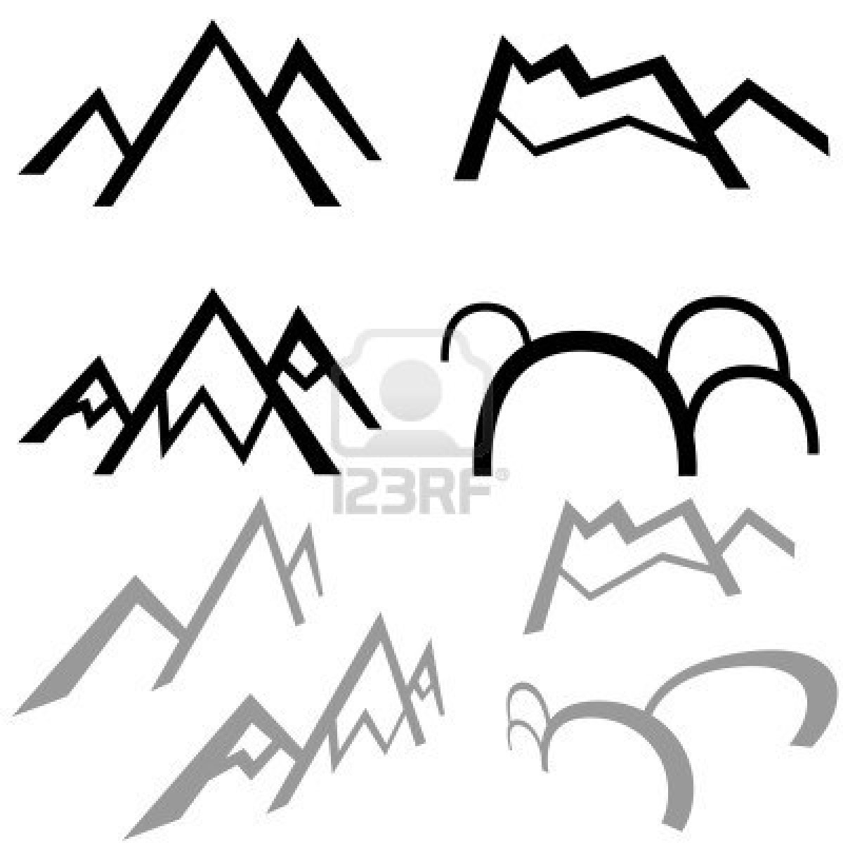 1200x1200 Colors Clipart Mountain Range