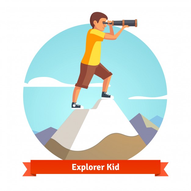 626x626 Young Teen Boy Standing In A Mountain Top Vector Free Download