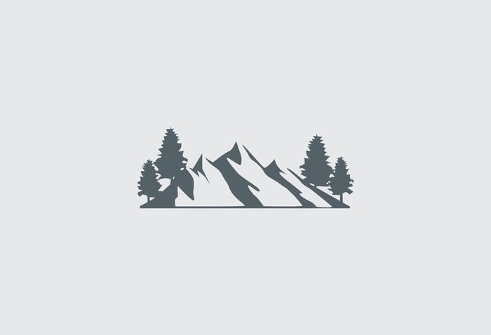 700x478 Mountain Vector Logo Wall Mural We Live To Change