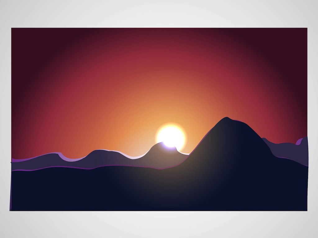 1024x766 Sunrise Vector Vector Art Amp Graphics