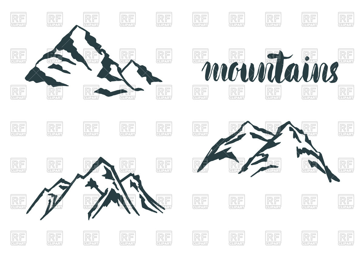1200x833 Mountain Hand Drawn Design Elements Vector Image Vector Artwork