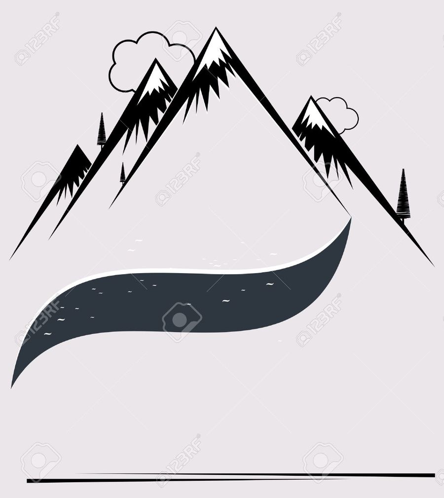 900x1010 Download Ski Mountain Vector Clipart Drawing Ski Resort Drawing