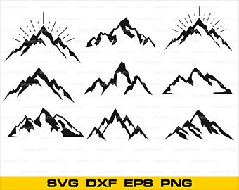 340x270 Mountain Vector Etsy