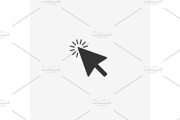 580x386 Abstract Mouse Cursor Vector Icon Mice, Icons And Flat Style