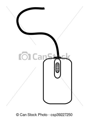 359x470 Flat Design Computer Mouse Icon Vector Illustration.