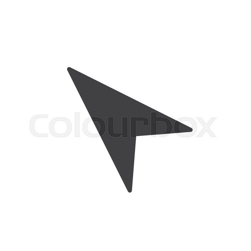 800x800 Mouse Cursor Icon Vector, Filled Flat Sign, Solid Pictogram