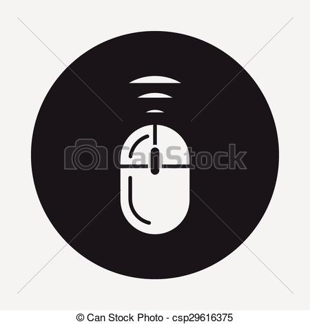 450x470 Office Wireless Mouse Icon Vectors Illustration