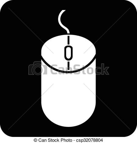 450x470 Computer Mouse Icon. Computer Mouse Icon On White. Vector