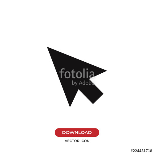 500x500 Cursor Vector Icon. Mouse, Pointer, Click Symbol Stock Image And