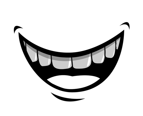 500x407 Cartoon Mouth And Teeth Vector Set 05