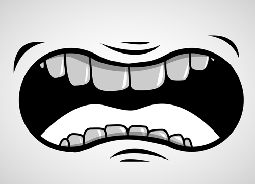 500x361 Cartoon Mouth And Teeth Vector Set 08 Free Download