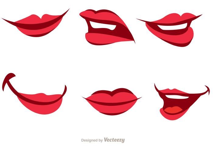 700x490 Girl Cartoon Mouth Vector Pack