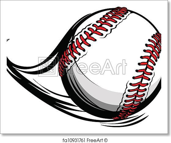 560x470 Free Art Print Of Vector Illustration Of Softball Or Baseball With