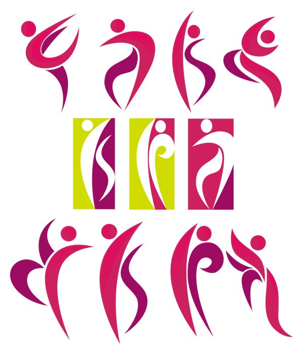 600x695 The Movement Dynamic Lines Characters Vector Material My Free