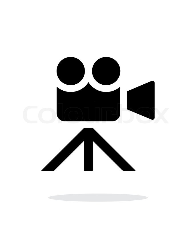 686x800 Movie Camera Simple Icon On White Background. Vector Illustration