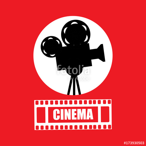 500x500 Cinema, Movie Ticket, Movie Camera.vector Stock Image And Royalty